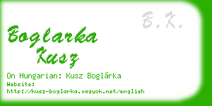 boglarka kusz business card