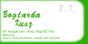boglarka kusz business card